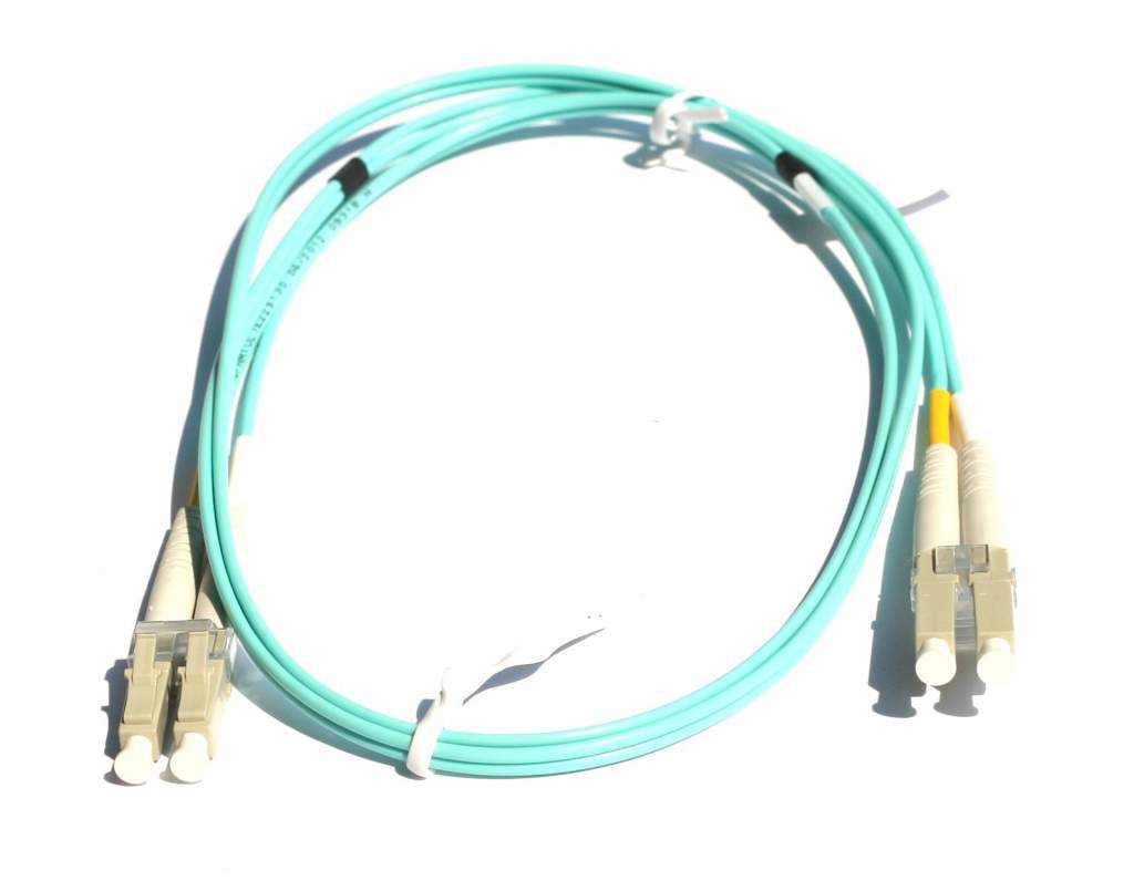 10Gb Duplex Multimode 50 125 OM3 Fiber Patch Cable LC-LC Aqua 2M