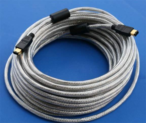 20M Firewire Cable Silver 6PIN 6PIN