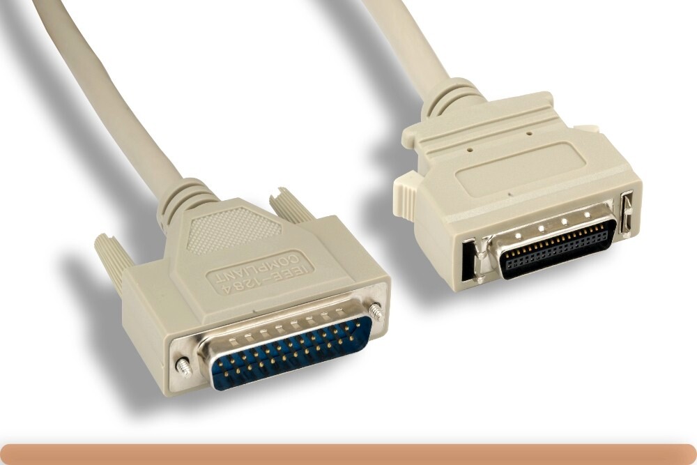 25FT Parallel Printer Cable IEEE-1284 A-C DB25M HPCN36M