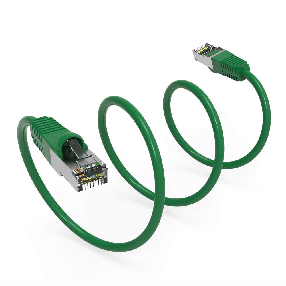 25ft Cat6 Snagless Shielded (STP) Network Patch Cable Green