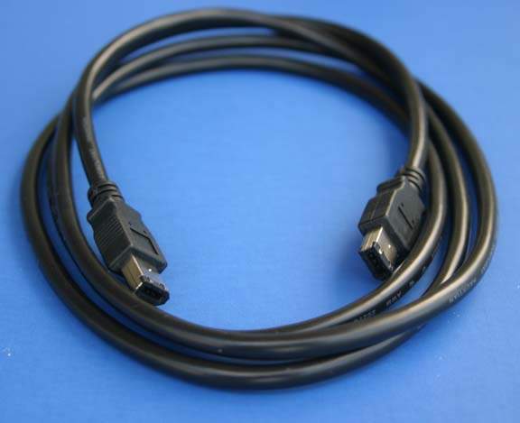 6FT Firewire Cable Black 6PIN 6PIN 1394A