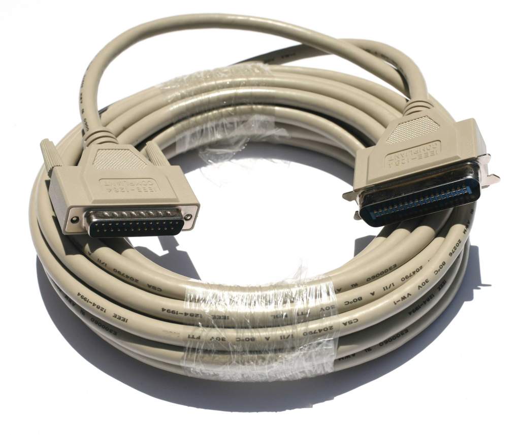 PCCables.com 25ft Parallel Printer Cable 25 ft IEEE 1284 DB25 Centronics 36