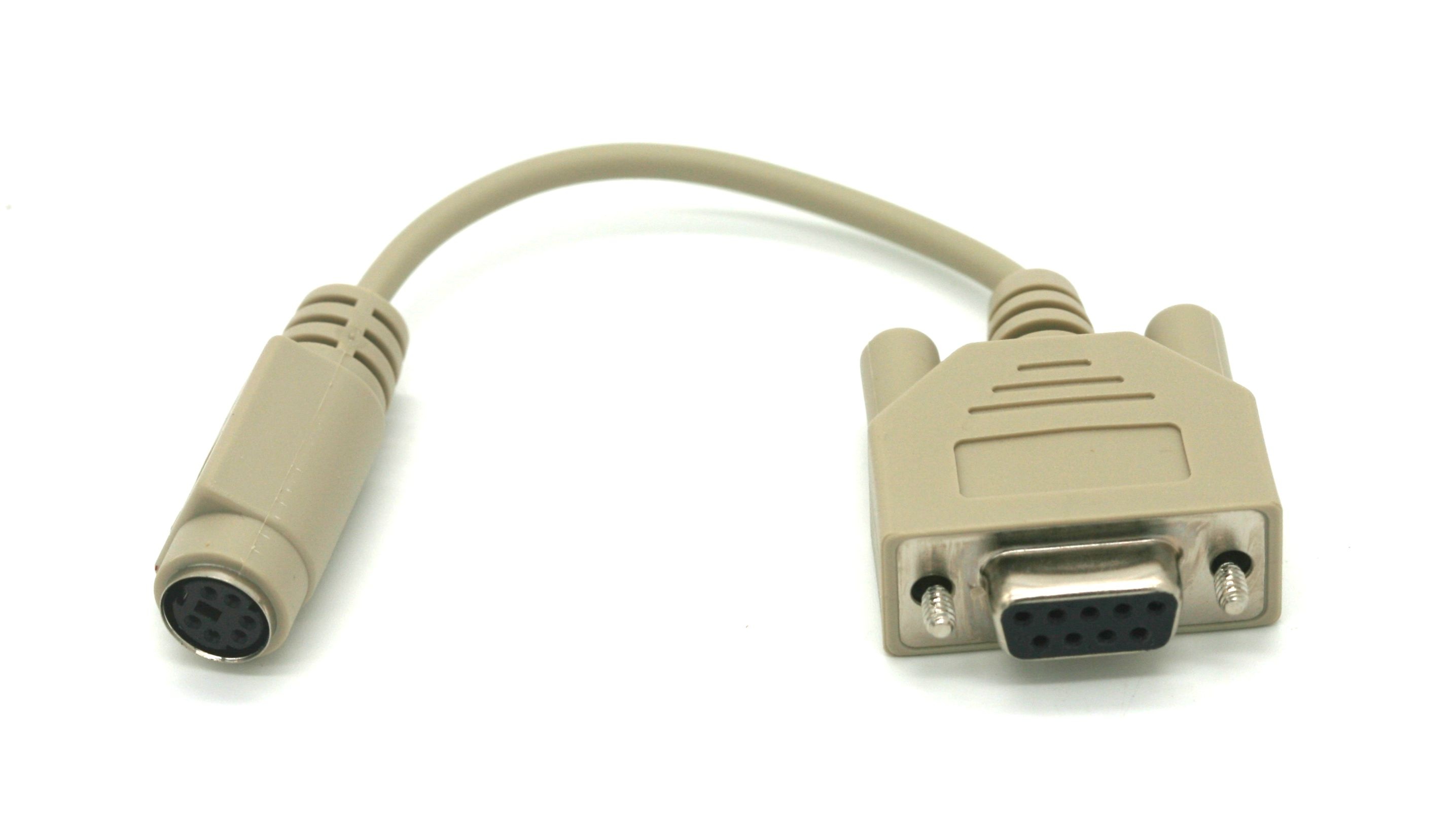 PS2-F Mouse to DB9-F Serial Port Adapter Cable 5 Inch