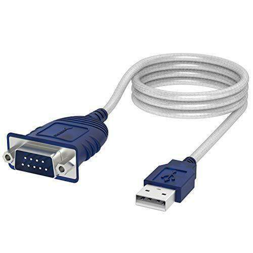USB 2.0 DB9-Male Serial Port Cable Adapter 3FT BLUE SABRENT CB-DB9P