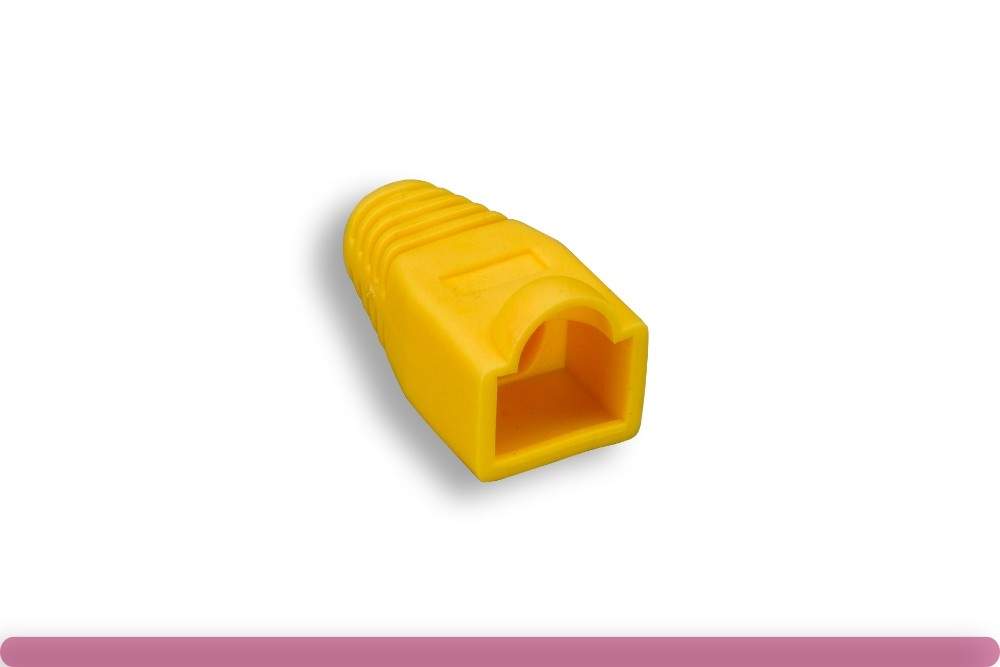 Yellow Snagless Boot RJ45 50 Pack